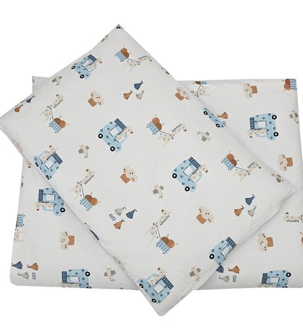 Printed cotton bedding - 2-piece 120x90 cm GIRAFFE