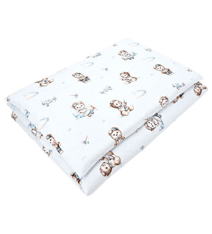 Printed cotton bedding - 2-piece 120x90 cm PILOT BEAR