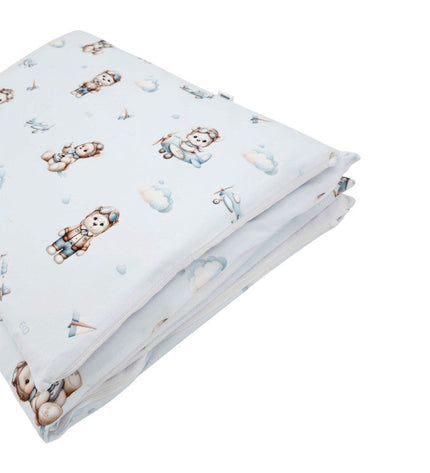 Printed cotton bedding - 2-piece 120x90 cm PILOT BEAR