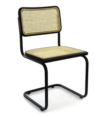 Workliving Low Dining Chair - Black Rattan Design