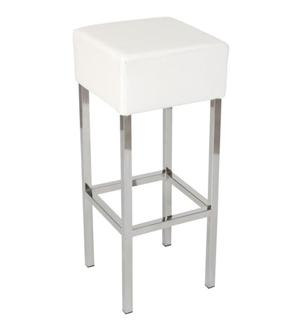 Workliving Bar Stool Skai - White / Chrome
