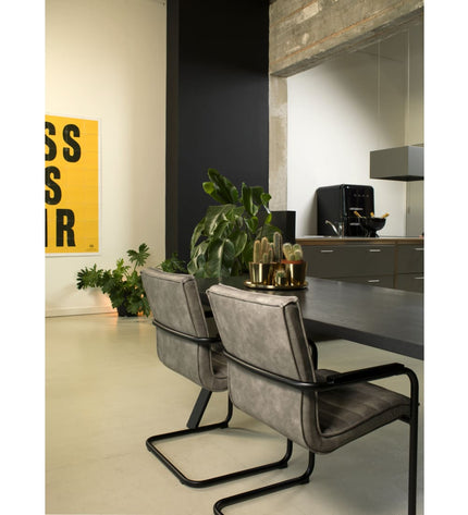 Workliving Haven Eetkamerstoel - Vegan Leer Grijs