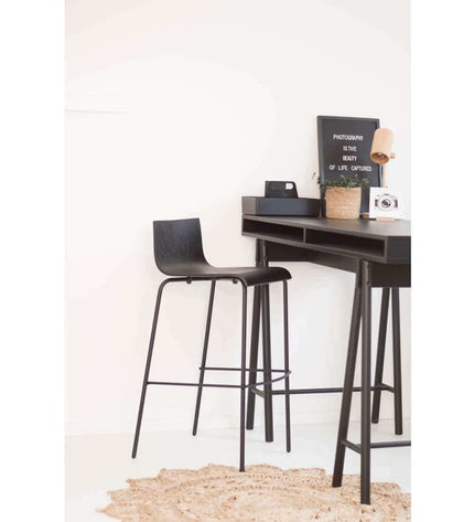 Workliving Bar Stool Pure Oak Black