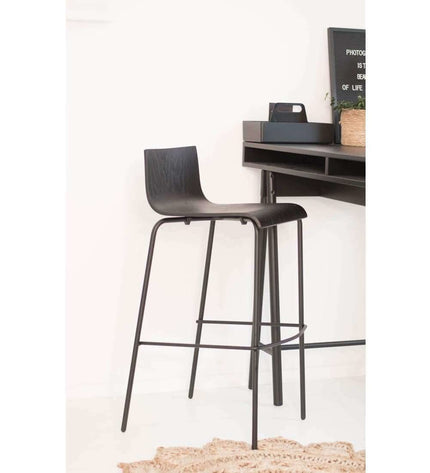 Workliving Bar Stool Pure Oak Black