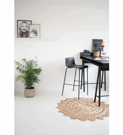 Workliving Bar Stool Pure Oak Black