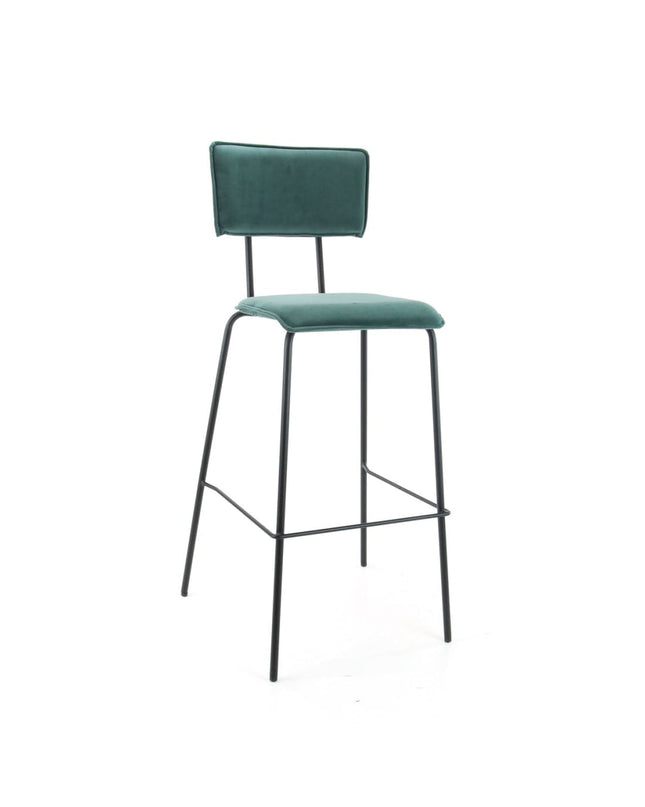 Workliving Barkruk Hoog Bo - Fluweel Earth Teal