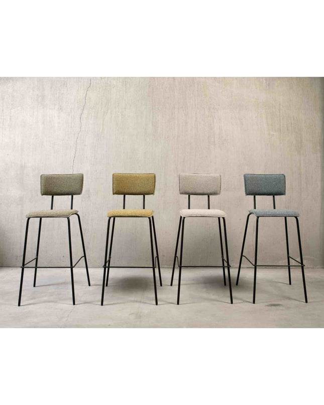 Workliving Barkruk Hoog Bo - Fluweel Earth Teal