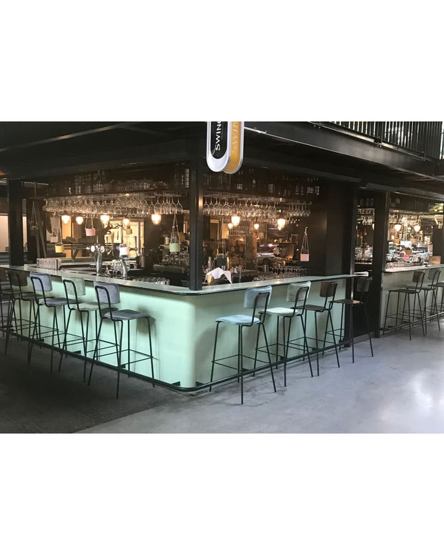 Workliving Hoge Barkruk Bo - Fluweel Aarde Bos