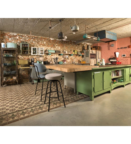 "Workliving Bar Stool High Bo Society - Boucle Petrol"