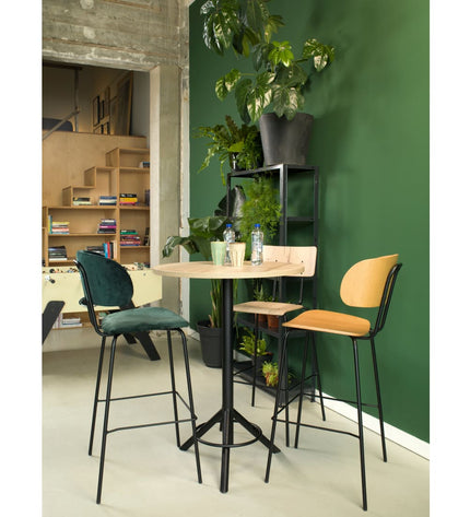 "Workliving Bar Stool High Society Bo - Boucle Petrol"