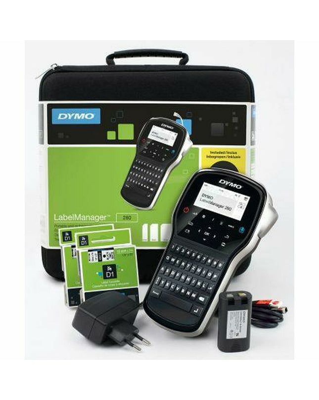 Dymo LabelPrinter 2091152, office electronic device for creating custom labels, shown with label output on a clean workspace.