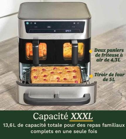 Cuisinart black 2400W deep fryer for home cooking, compact electric kitchen appliance with digital controls.