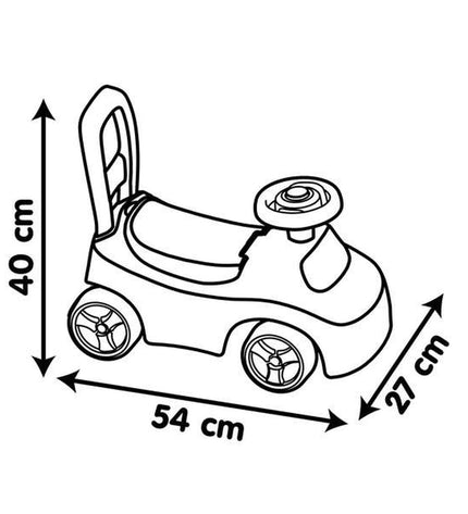 Smoby Loopauto 2-in-1 speelgoed en outdoor sport, zwart roze kleur, geschikt voor kinderen, met verstelbare onderdelen