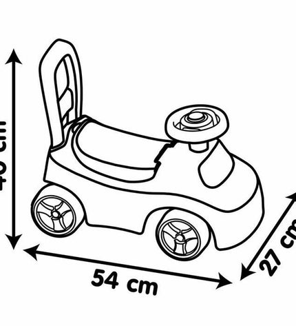 Smoby Loopauto Zwart Roze 2-in-1 speelgoed en sport speelgoed voor kinderen, geschikt voor buitengebruik, met kleurrijk ontwerp