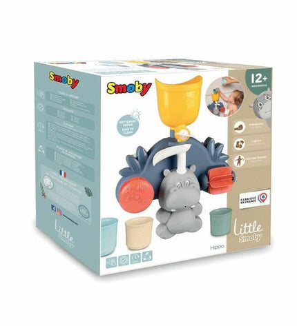 Smoby Badspeelgoed Hippopotamus toy for bath time, featuring colorful plastic design with eyes and open mouth for aquatic fun.