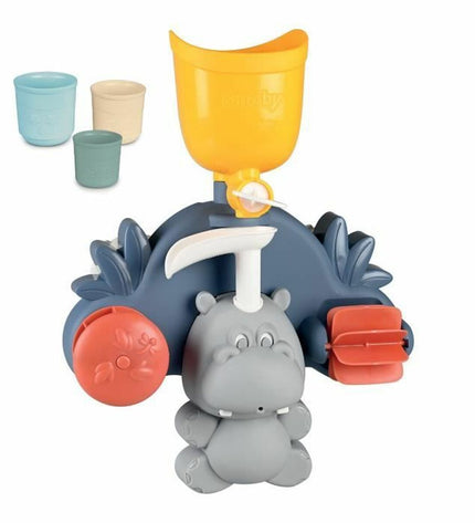 Smoby hippopotamus bath toy for kids, suitable for house and cooking play, floating plastic animal for bath time fun.