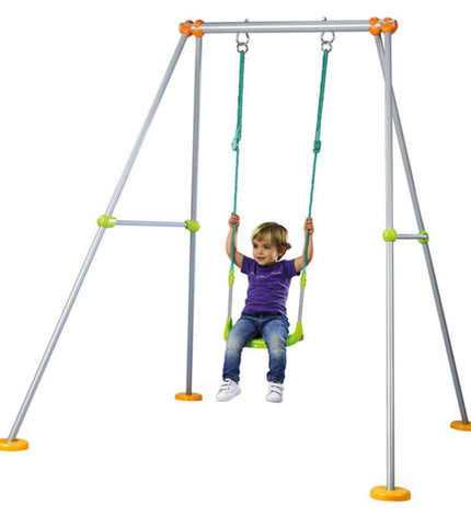 BigBuy Fun metal swing set for children, measuring 180x164x168 cm, designed for outdoor play and sports activities.
