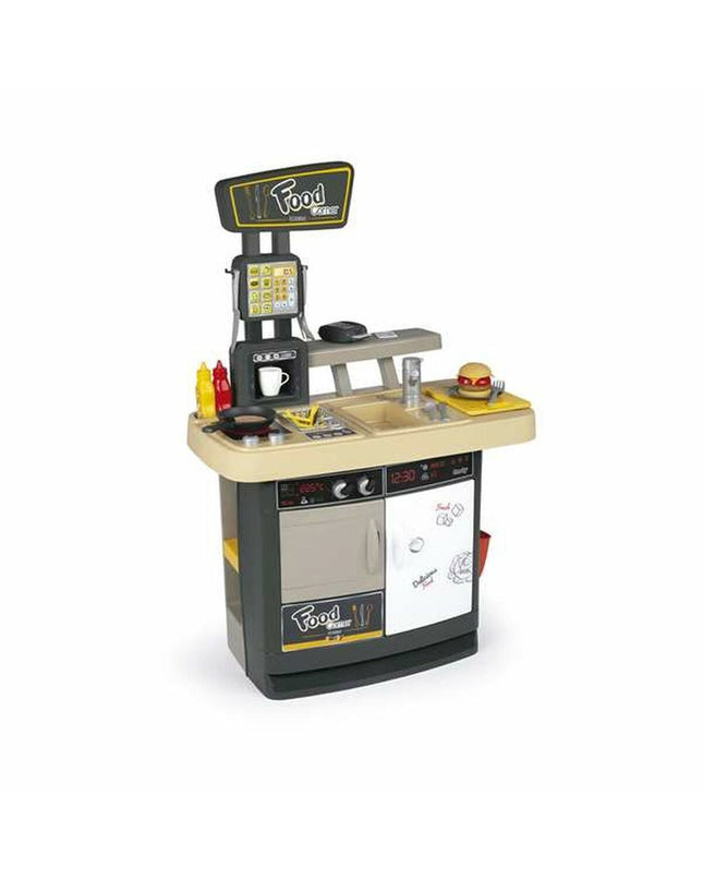 Smoby speelgoedkeuken imiteerspel met realistic oven, koelkast en speelgoedkeukengerei voor kinderen.