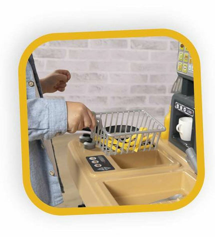 Smoby speelgoedkeuken imiteerspel met kleurrijke keukengerei en accessoires voor kinderen, ideaal voor fantasievolle spelletjes.