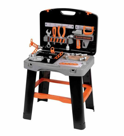 Smoby children's tool set with toy hammer, screwdriver, and pliers, perfect for imaginative play and pretend tools.