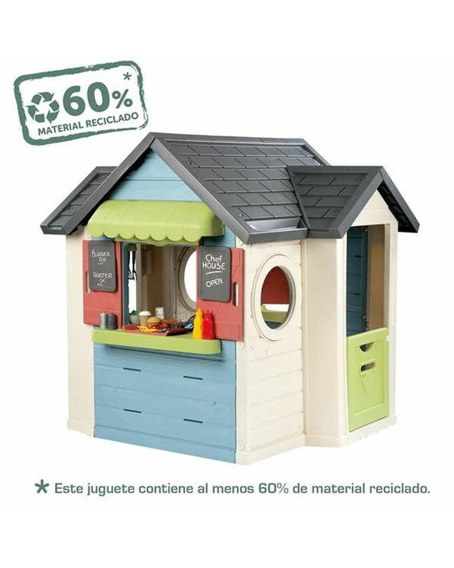Colorful Smoby toy playhouse for children, ideal for outdoor play and imaginative fun in the garden.