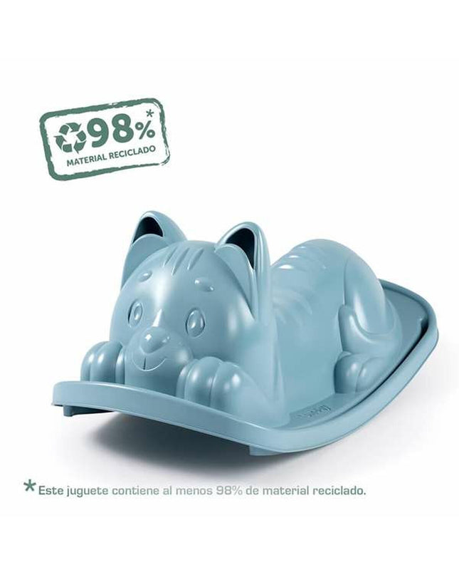 Blue Smoby Cat swing seat for children, suitable for outdoor play, made of durable plastic with a seat and safety chains.