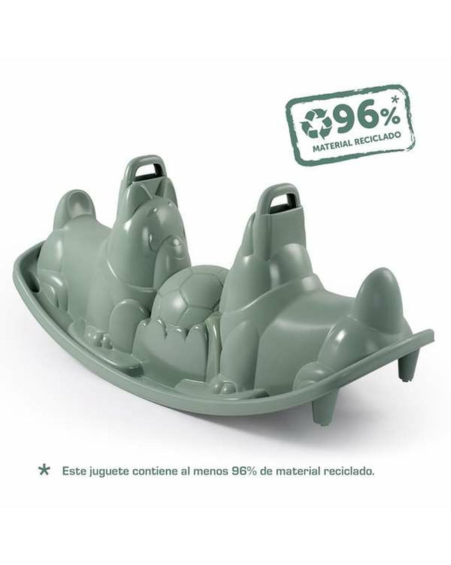 Green Smoby dog swing chair toy for children, outdoor play equipment with a playful dog design, suitable for outdoor fun.