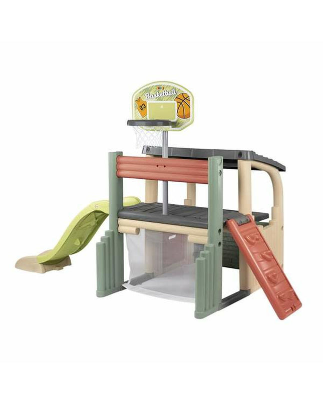 Smoby S.Life Fun Center activity playground for kids, featuring slides, climbing areas, and outdoor play equipment.