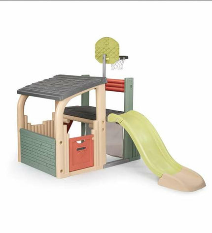 Smoby S.Life Fun Center activity playground with slides and climbing areas for outdoor play and fun.