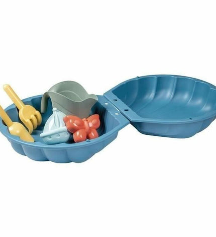 Smoby plastic sandbox for children, outdoor play equipment, featuring a spacious open-top design and durable construction.