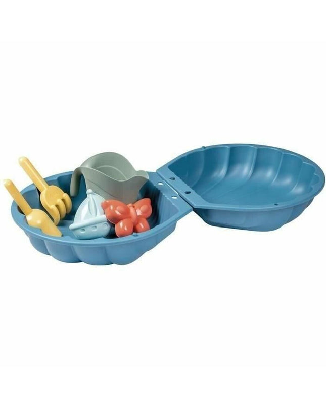 Smoby plastic sandbox for children, outdoor play equipment, featuring a spacious open-top design and durable construction.