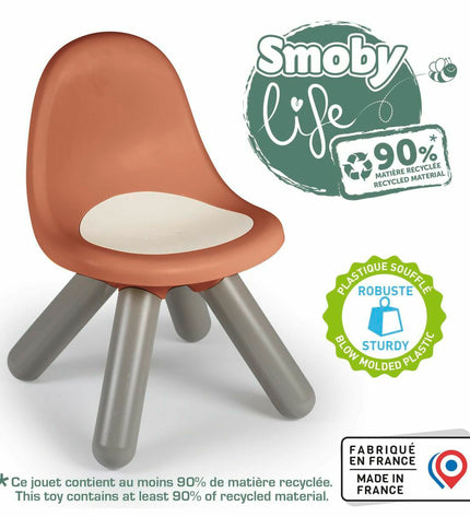 Child's Smoby Life chair for bedroom, featuring a colorful design and child-friendly size, ideal for a cozy nursery or playroom.