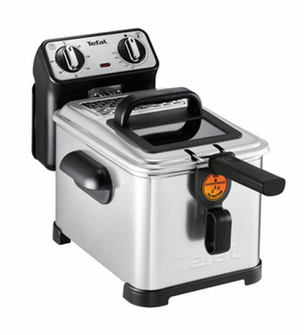 Tefal FR5161 stainless steel deep fryer with 2400W power, compact kitchen appliance for frying food at home.