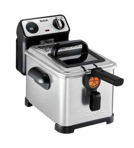 Tefal FR511170 2400W gray deep fryer with 3L capacity, compact kitchen appliance for home cooking.