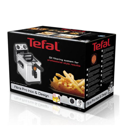 Tefal FR511170 compact 2400W gray deep fryer with 3L capacity, suitable for home cooking and small electric kitchen appliances.