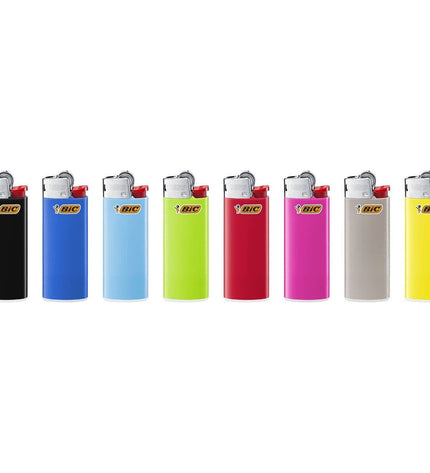 Bic Mini J25 multicolour lighters, set of 50, household and cleaning supplies, compact and colorful fire starters.