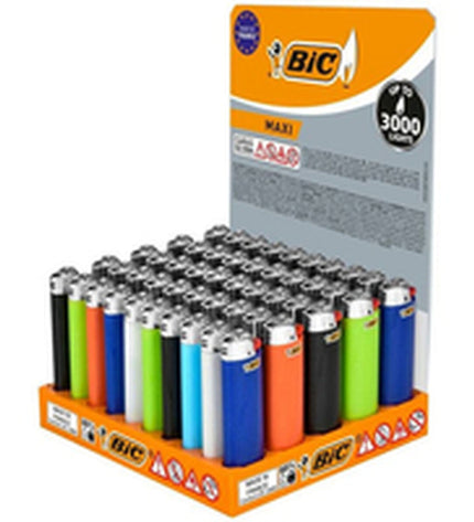 Bic multicolour lighter with 50 replaceable parts, suitable for household cooking, home care, and cleaning tasks.