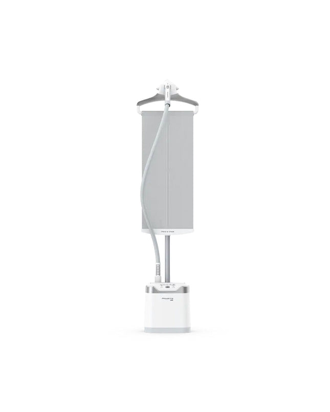 Rowenta steam iron for household use, with a sleek design, water tank, and adjustable steam settings.