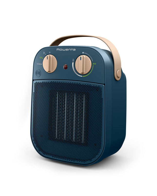 Rowenta SO8230FO blue 1800W portable heater for home and kitchen, compact and energy-efficient air conditioning unit.