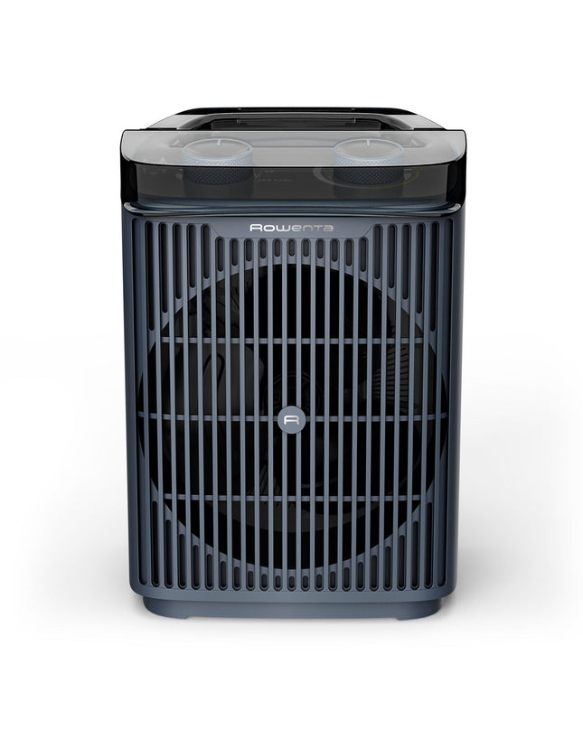 Rowenta SO6551 AQUA+ portable air conditioner in gray with 2400W power, designed for home heating and cooling purposes.