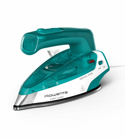 Rowenta DA1610 steam iron with ergonomic handle and water tank, designed for effective home ironing and garment care.