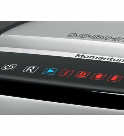 Rexel Momentum X420 paper shredder for office use, compact electronic shredder with safety features and easy paper jam clearance.