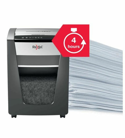 Rexel Momentum X420 paper shredder for office use, compact office electronics and office supplies, cut paper into strips