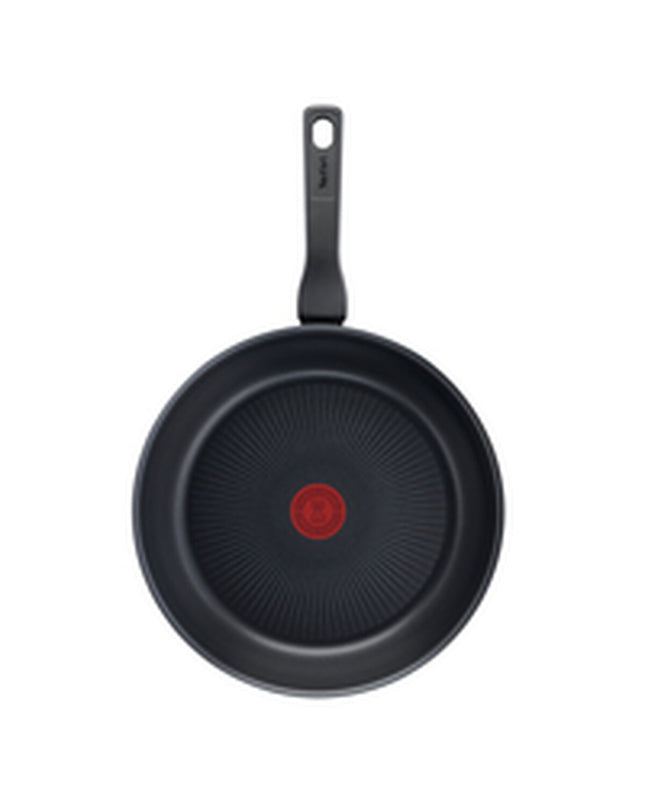 Tefal XL FORCE black aluminium pan with a 32 cm diameter for home cooking and kitchen use.