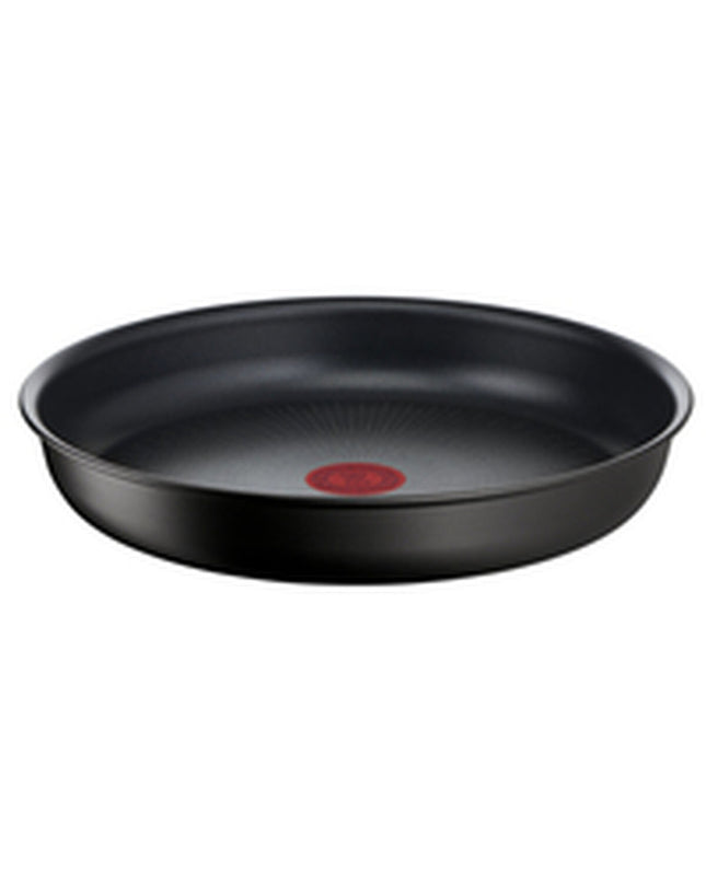 Tefal L76305 black aluminium frying pan with 26 cm diameter, suitable for home cooking and kitchen use.