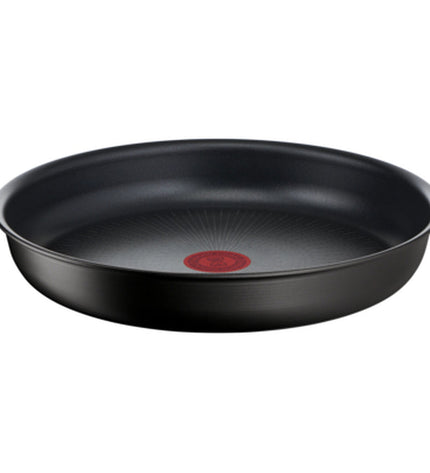 Tefal L76306 black aluminium frying pan with 28cm diameter, ideal for home cooking and kitchen use.