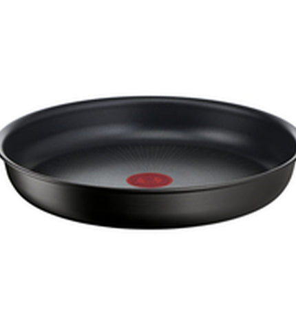 Tefal L76306 black aluminium frying pan with 28 cm diameter, kitchen cookware for home cooking.