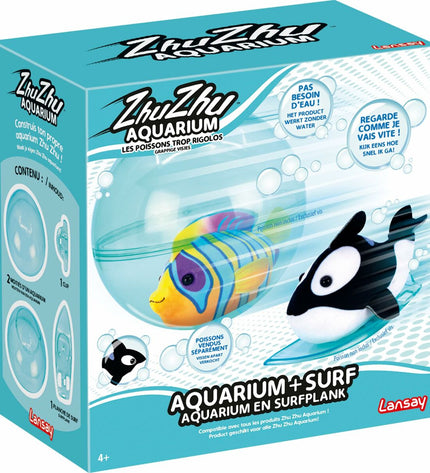 Lansay Zhu Zhu Aquarium Dieren Set for bath play, includes small animal figures in a colorful aquatic theme.