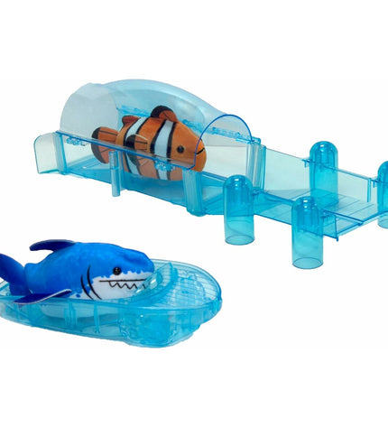 Lansay Zhu Zhu Aquarium animal set for bath play, includes plastic toy animals in a 10x21x27 cm bath-themed display.