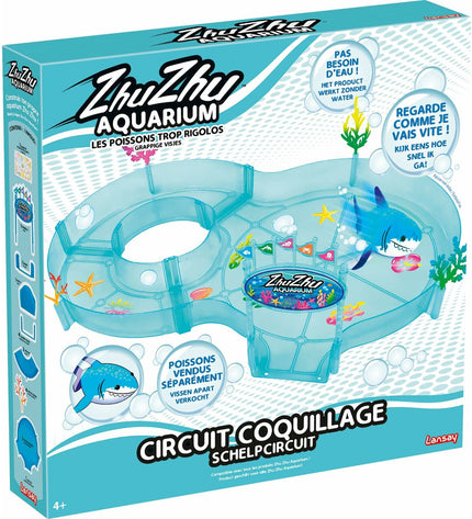 Lansay Dieren Set voor in bad with Coquillage and Zhu Zhu Aquarium plastic toys for bath play and imaginative fun.